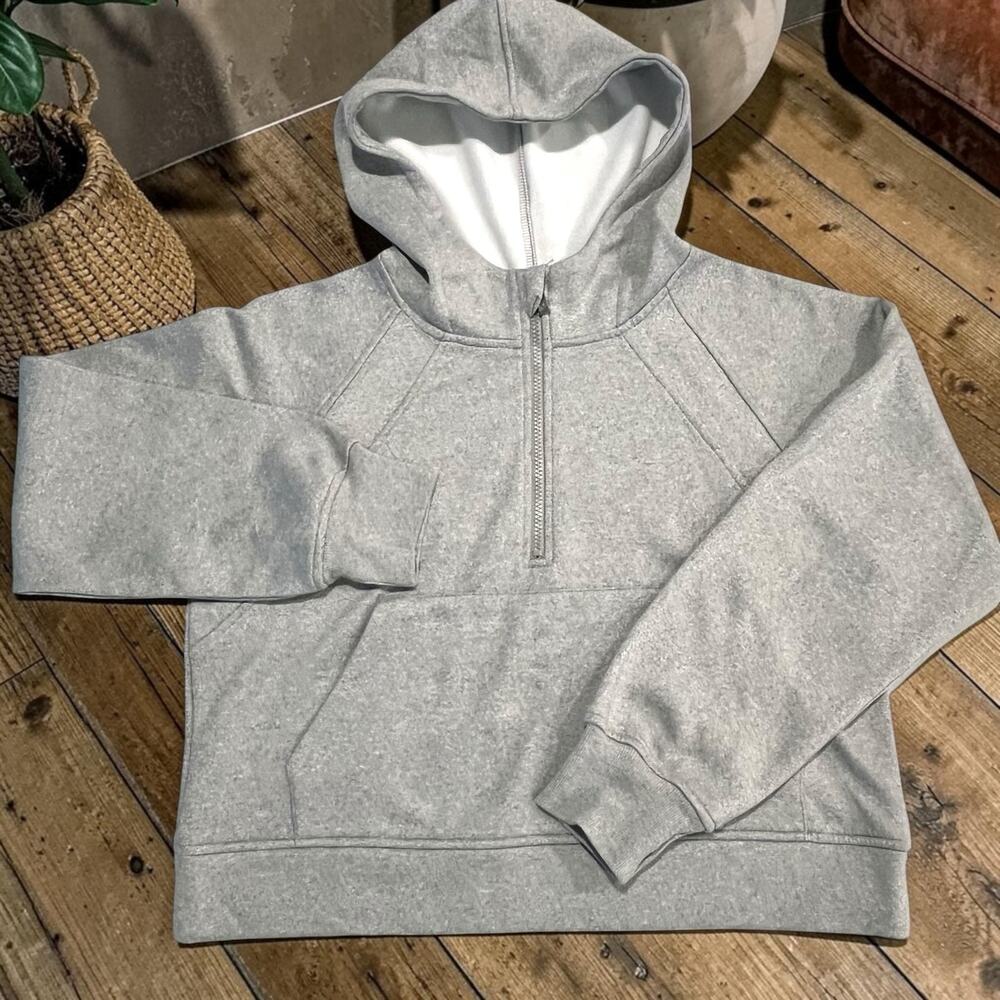 Gray Half Zip Hoodie Women’s Large Laslulu Athleisure Pullover Sweatshirt